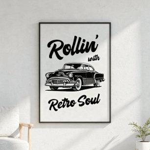 Gammal timer med typografi poster