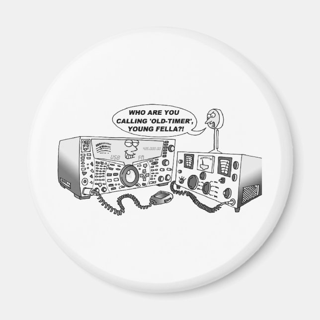 Gammal timer-radio magnet (Framsidan)