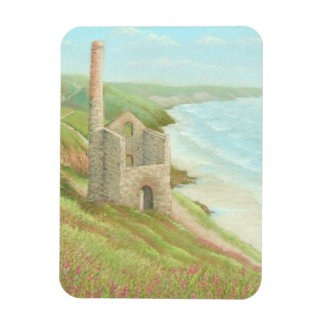 Gammal Tin Mine, Kusten Väg, Cornwall Photo Magnet