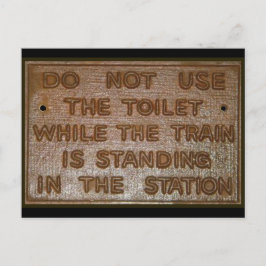 gammal toalett för tåg vykort
