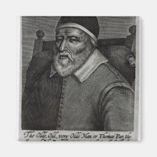 Gammal Tom Parr, 1635 Magnet