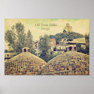 Gammal Town Tbilisi, Georgia - affisch