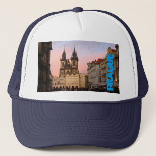 Gammal Townfyrkant Prague, tjeckisk republikhatt Truckerkeps