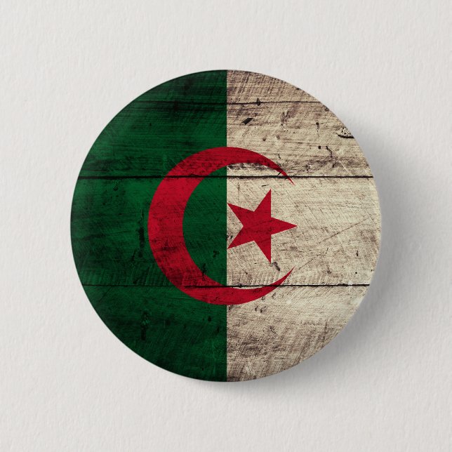 Gammal träAlgeriet flagga Knapp (Framsida)