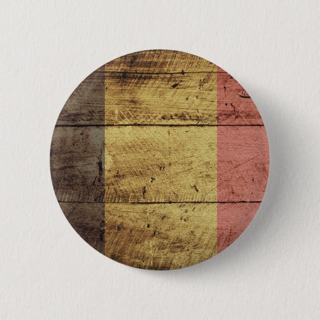 Gammal träBelgien flagga Knapp (Framsida)