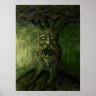 gammal träd fantasi poster