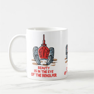 Gammal traktor kaffemugg