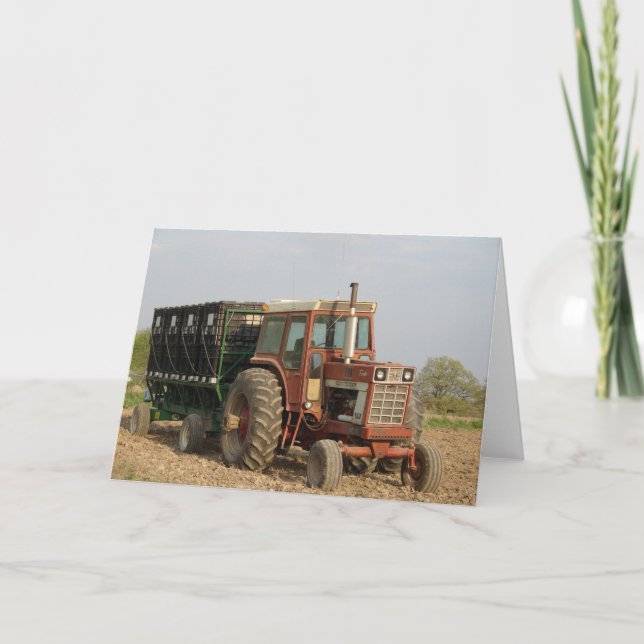 Gammal traktor kort (Framsida)