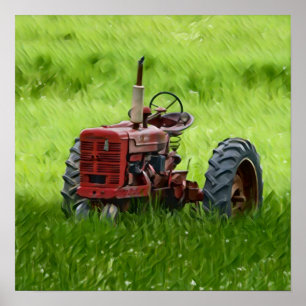 Gammal traktor poster