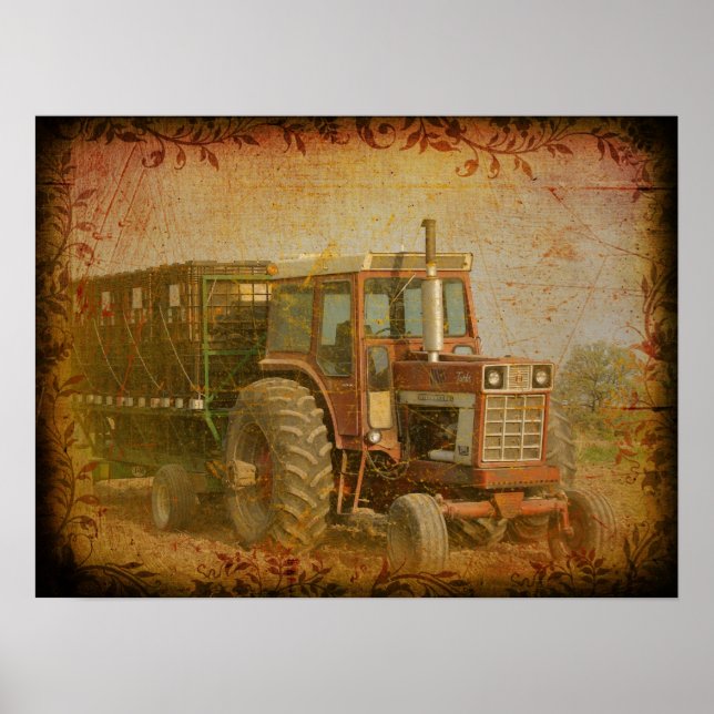 Gammal traktor poster (Framsidan)