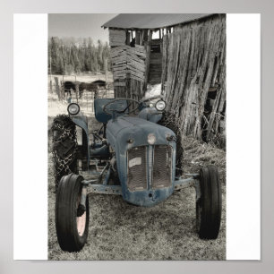 gammal traktor poster