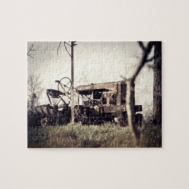 Gammal traktor pussel (Horisontell)