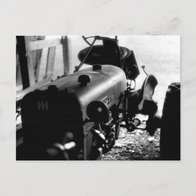 Gammal traktor vykort (Framsida)