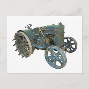 gammal traktor vykort