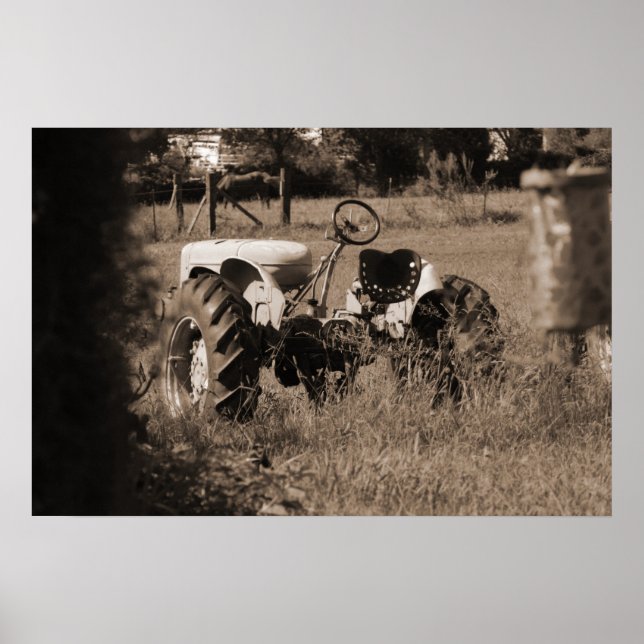 Gammal traktorutskrift poster (Framsidan)