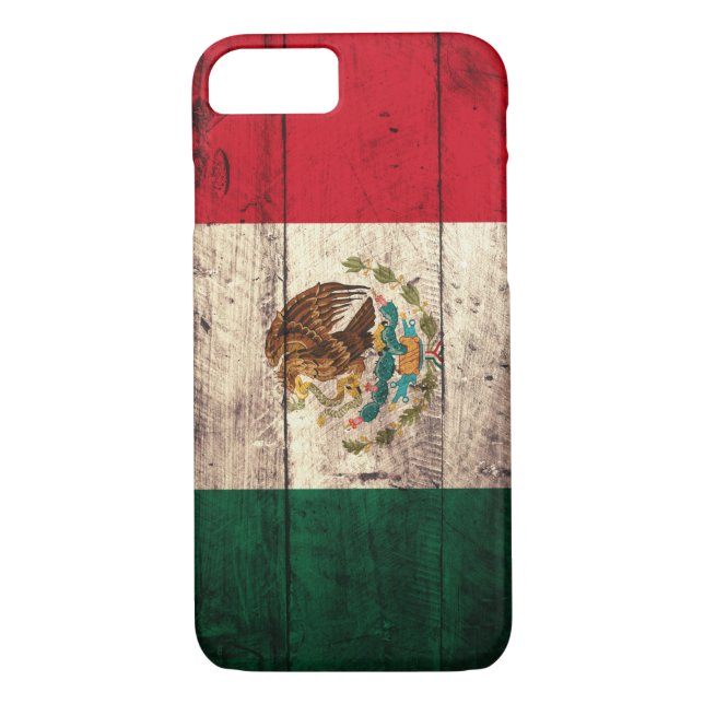 Gammal träMexico flagga Case-Mate iPhone Skal (Baksida)