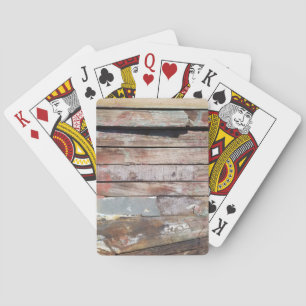 Gammal träplank av träträ casinokort