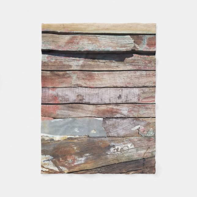 Gammal träplank av träträ fleecefilt (Framsidan)