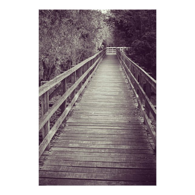 Gammal Träpromenad Fototryck (Framsidan)