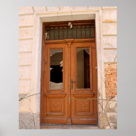 Gammal trasig dörr, borttappad ställe poster