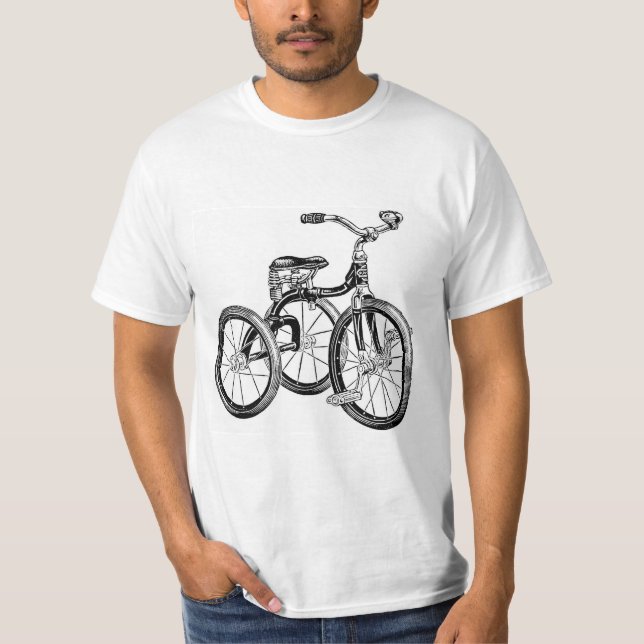Gammal trecykel t-shirt (Framsida)