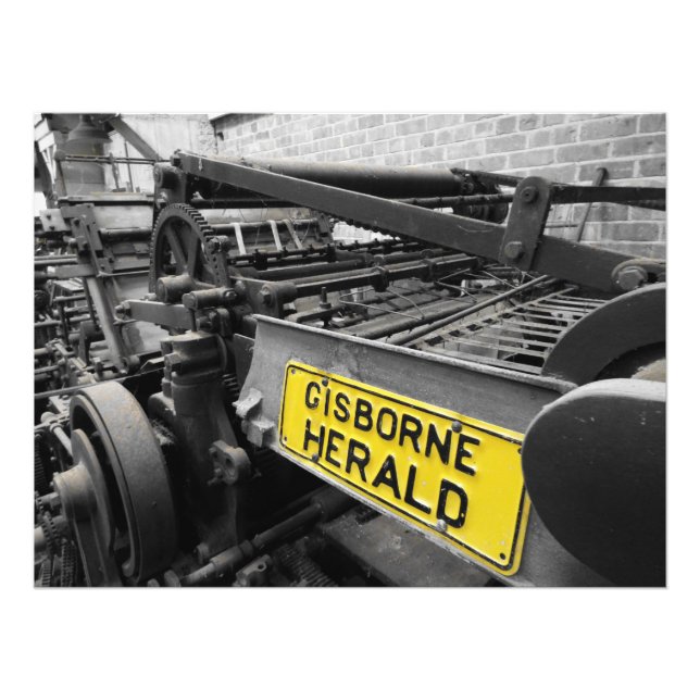 gammal tryckpress fototryck (Framsidan)