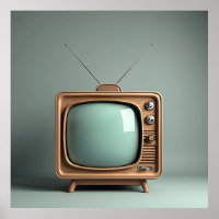 Gammal TV med Antenna