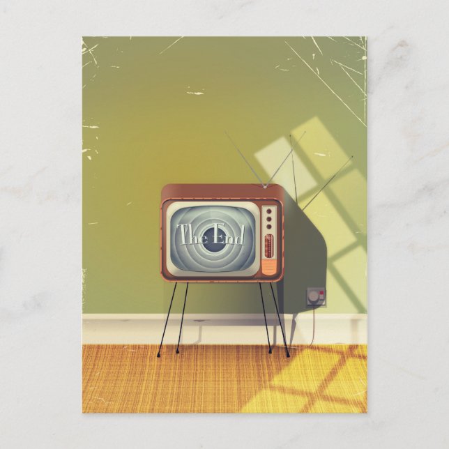 Gammal TV-tecknad film Vykort (Framsida)