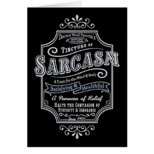 Gammal Tyme Sarcasm Hälsningskort