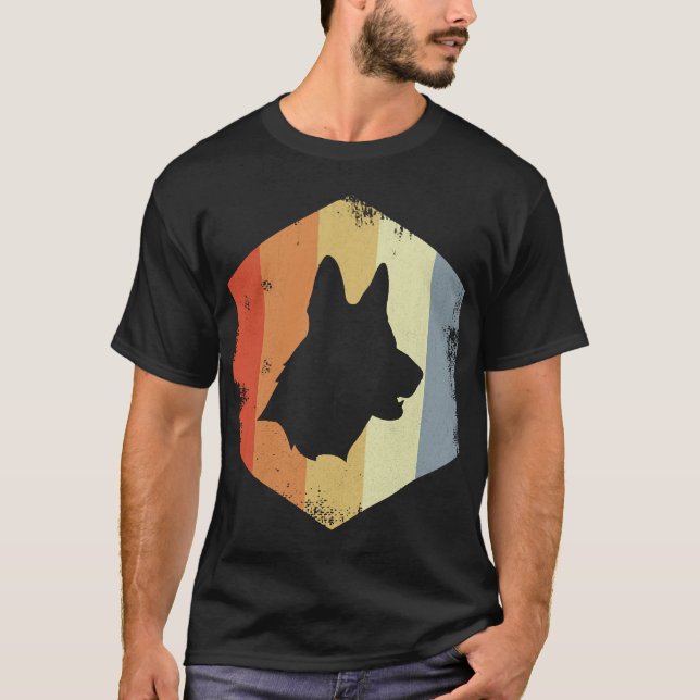 Gammal tysk schäferhund t shirt (Framsida)