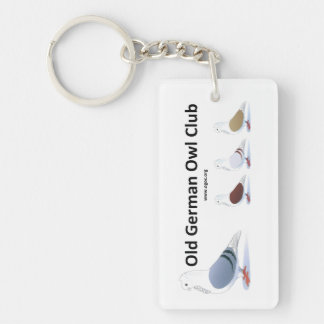 Gammal tysk ugglaklubbnyckelring nyckelring