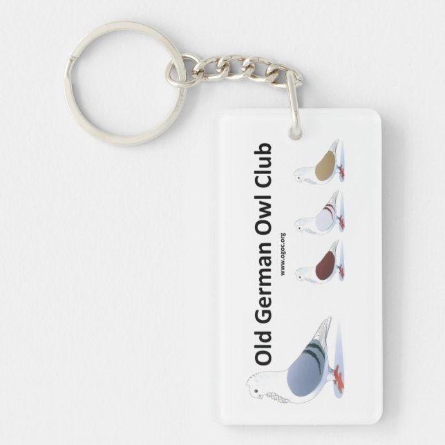 Gammal tysk ugglaklubbnyckelring nyckelring (Framsidan)
