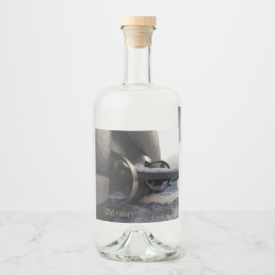 Gammal ubåt i snö spritflaskor etikett