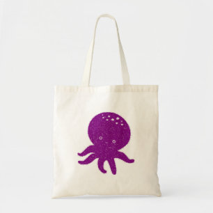 Gammal utskrift av cute Lila Octopus Tygkasse