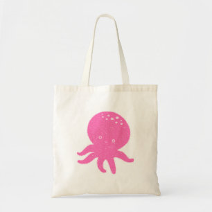 Gammal utskrift av cute Rosa Octopus Tygkasse