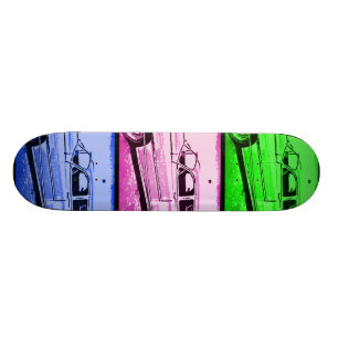 Gammal utskrift av gaffelfärg för klassisk bil old school skateboard bräda 18 cm