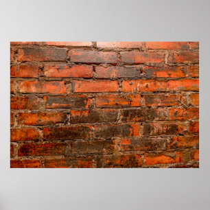 Gammal vägg av sten, bricksabstract, åldras, gamma poster
