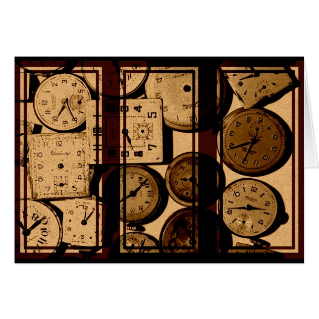 Gammal vakttriptych hälsningskort (Framsidan Horizontal)