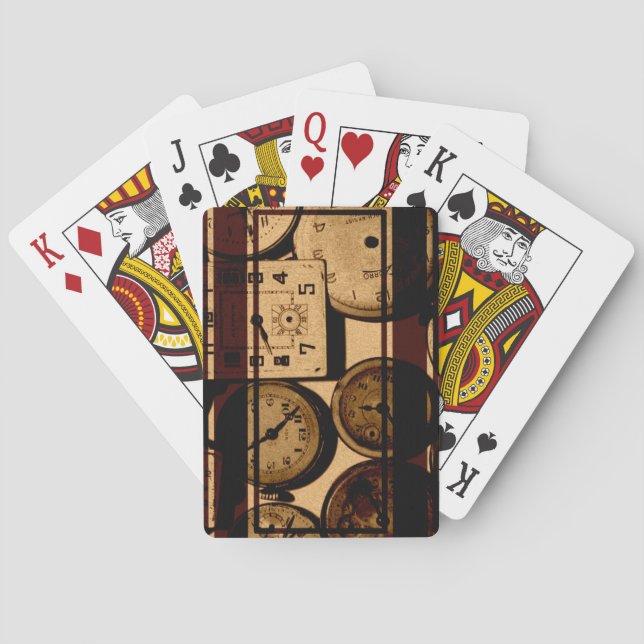 Gammal vakttriptych spelkort (Baksidan)