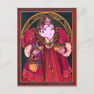 Gammal värld Santa Helg Vykort