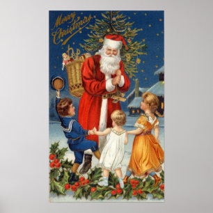 Gammal värld Santa Poster