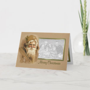 Gammal värld Santa - Verse Helgkort