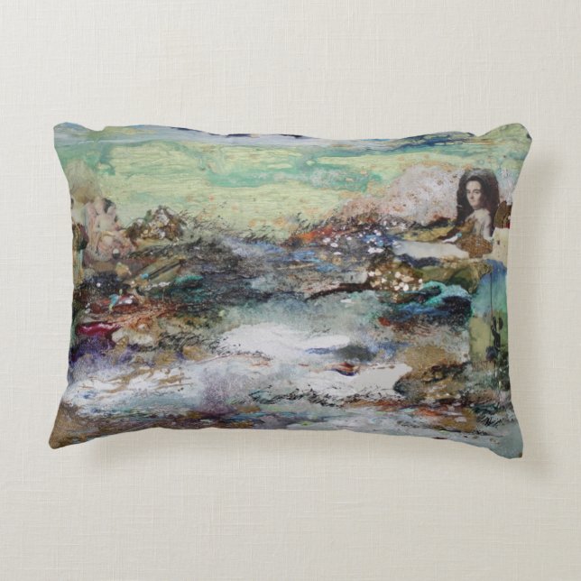 Gammal världsfredsdekorfärg prydnadskudde (Baksidan)