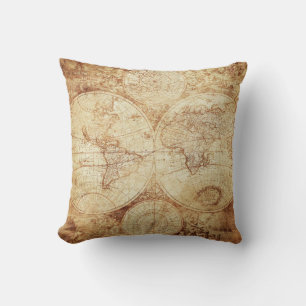 "Gammal världskarta Pillow" Kudde