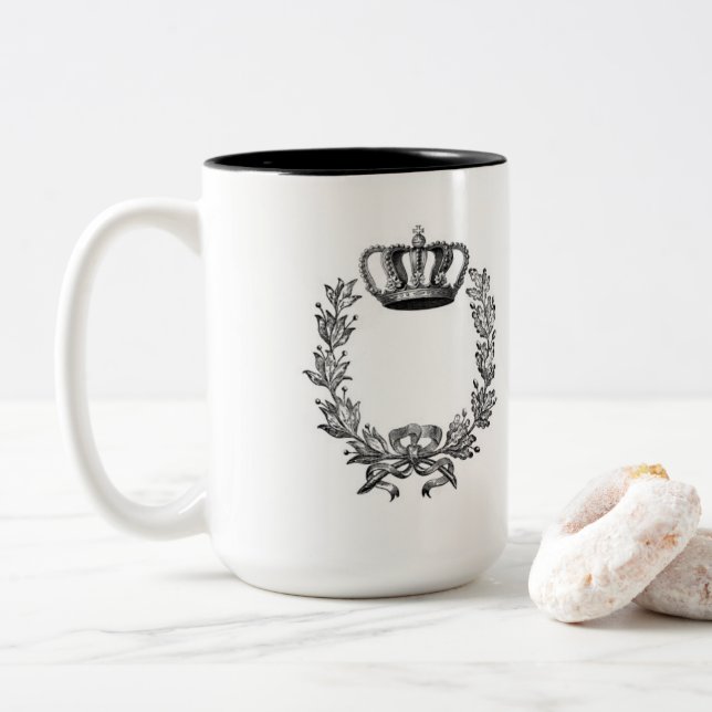 Gammal världsutandning i Mugg/Krona Två-Tonad Mugg (Med munk)