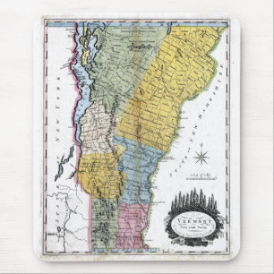 Gammal Vermont karta 1814 Musmatta