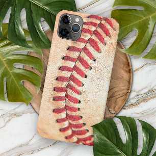 Gammal Vintage Baseball Boll Red Stitching