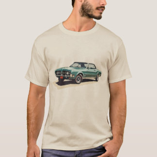 Gammal Vintage blå bil T Shirt