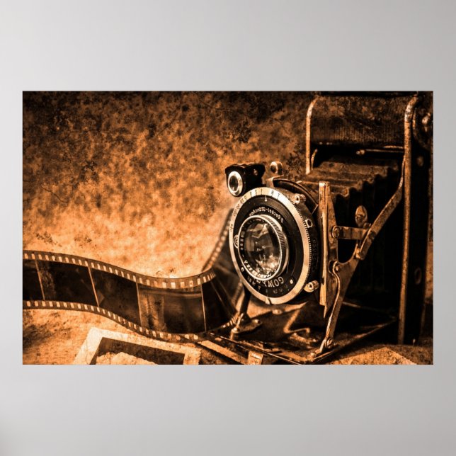 Gammal Vintage-filmkamera Poster (Framsidan)