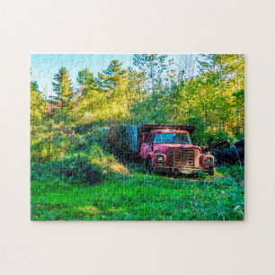 Gammal Vintage Lastbil Vermont. Pussel